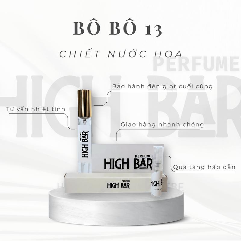 Nước hoa Bô Bô 13 - Chiết 10ml dành cho nam và nữ - Hương thơm quyến rũ nhẹ nhàng