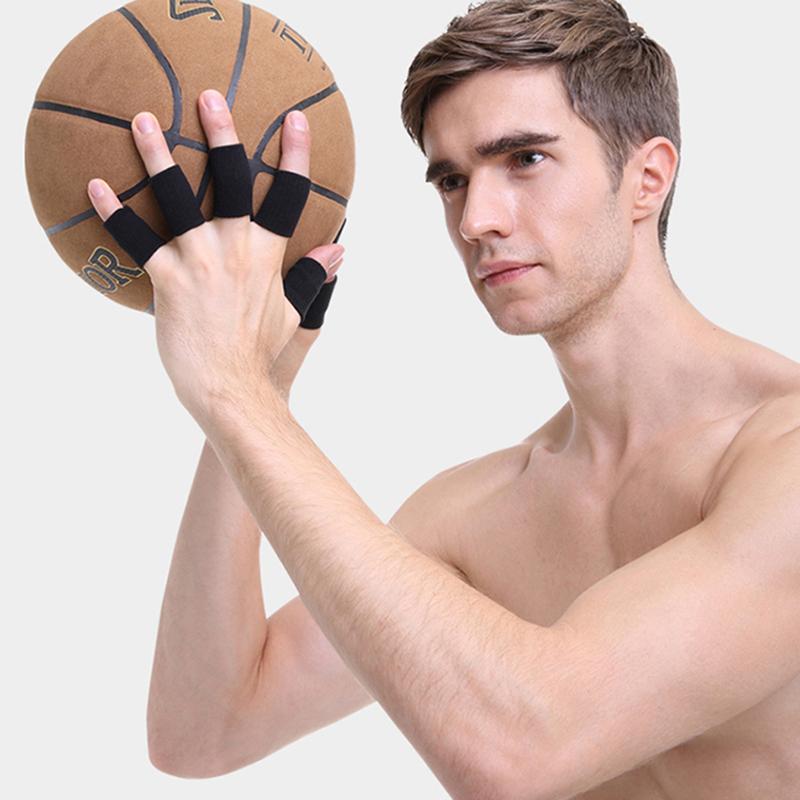 Product Introduction of 10 PCS Finger Sleeves Elastic Fingerstall Protector Guard Stretchy Basketball Support Wrap Gym Fitness Volleyball Brace Guard 12