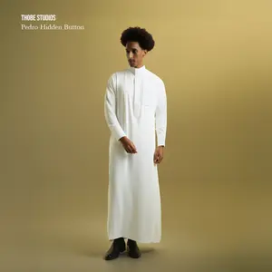 [THOBE PEDRO HB] Basic Collar Thobe Studios Thoub (Jubah / Gamis Pria Premium Slimfit) - UV Protection.