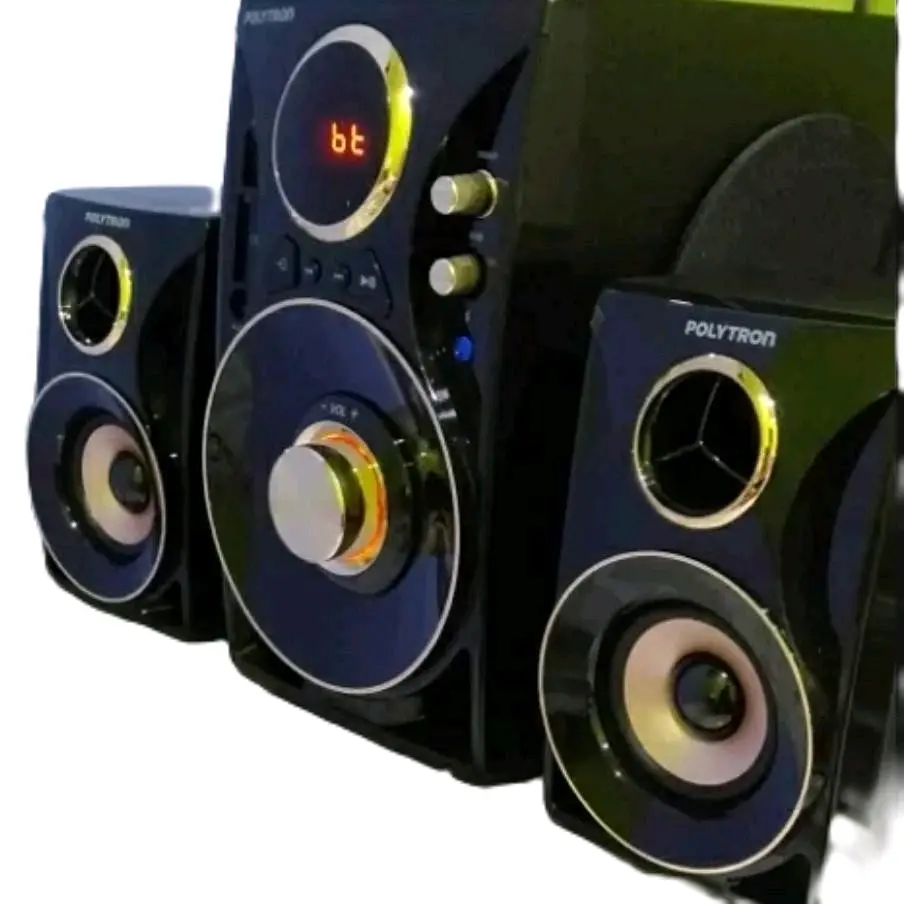 Speaker Langit-langit Polytron PMA 9310 Black Gold Bass Terdahsyat Bluetooth Salon Aktif - Laptop, Wireless
