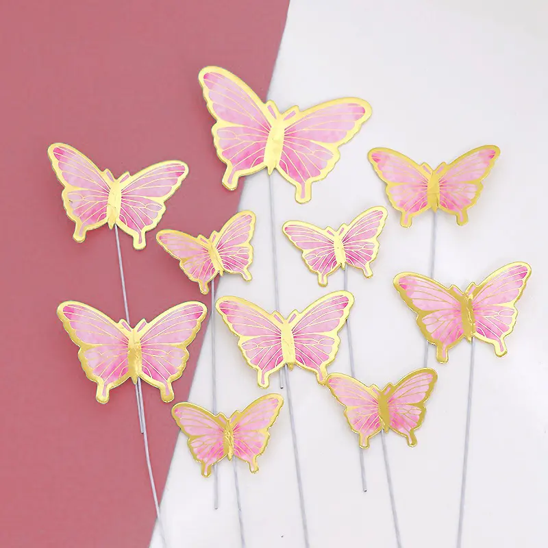 【HomeLab】10PCS  TOPPER KUPU-KUPU HIASAN BUKET CAKE TOPPER KUE ULANG TAHUN TOPPER BUTTERFLY VIRAL HIASAN DEKORASI BUKET
