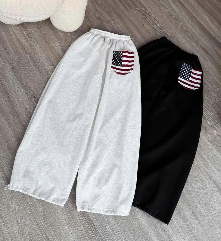 Từ 42-62 cân Quần NỈ xuông nữ ống rộng túi kẻ ngang đỏ trắng xanh nổi bật