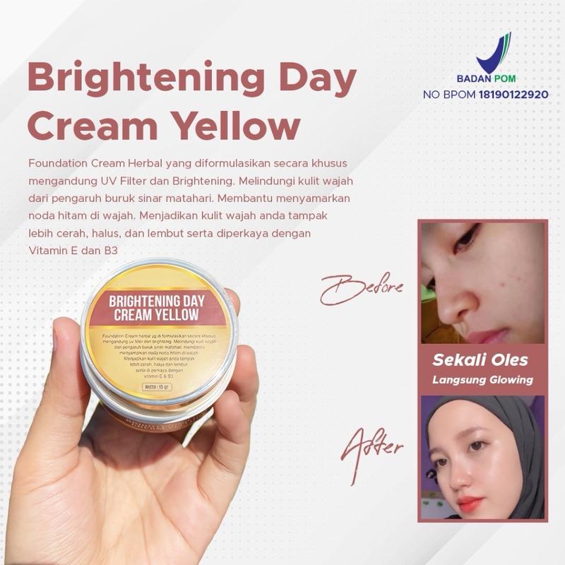 SKIN FOUNDY GLOW BRIGHTENING DAY CREAM YELLOW 15g bpom 2
