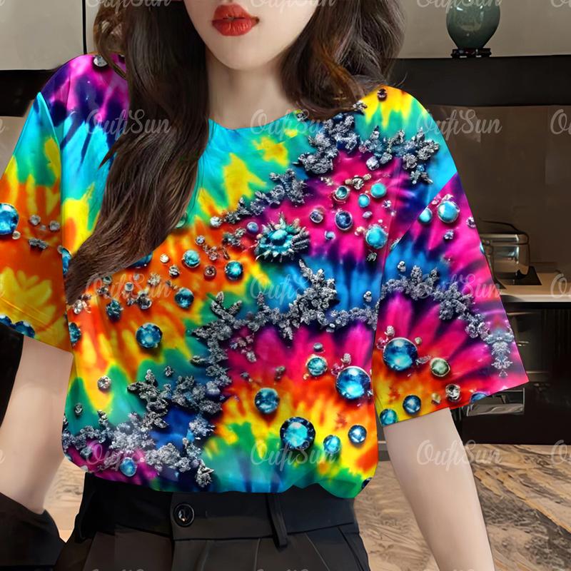 Product Introduction of เสื้อยืด ลายดอกไม้เต็ม 3D สไตล์ฮาราจูกุ สตรีท ลำลอง แขนสั้น ระบายอากาศได้ดี เหมาะสำหรับฤดูร้อน สำหรับผู้หญิง ปี 2567 12