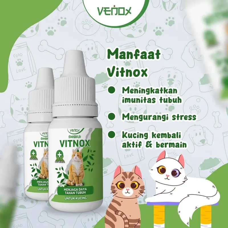 Vitnox Vitamin Kucing Peningkat Imun Sehat Kekebalan Tubuh 2