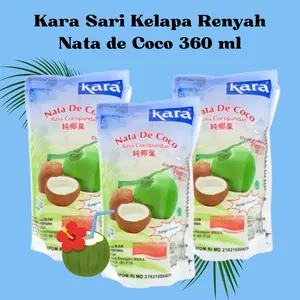 Kara Nata De Coco Rasa Cocopandan Kemasan Pouch 360 gr - Manis Renyah - Dengan Gula Alami