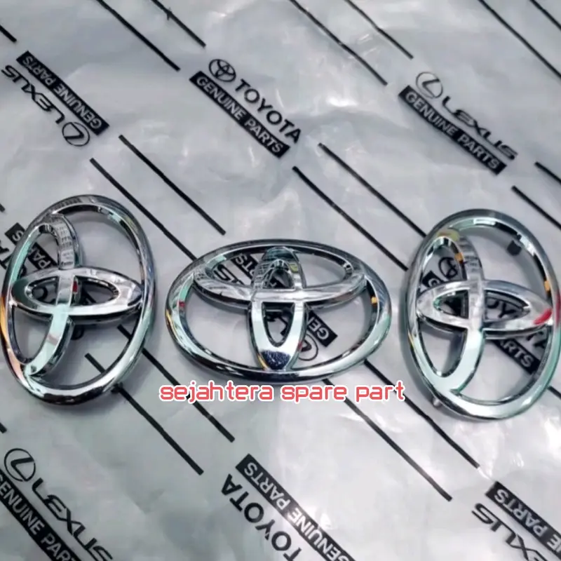 EMBLEM LOGO STIR TOYOTA CROM MOBIL UNIVERSl ukuran 6.5cm x 4.5cm. Car 1