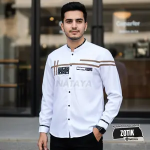 Baju Koko Pria Dewasa Lengan Panjang Motif Zotik Bahan Katun Toyobo Adem