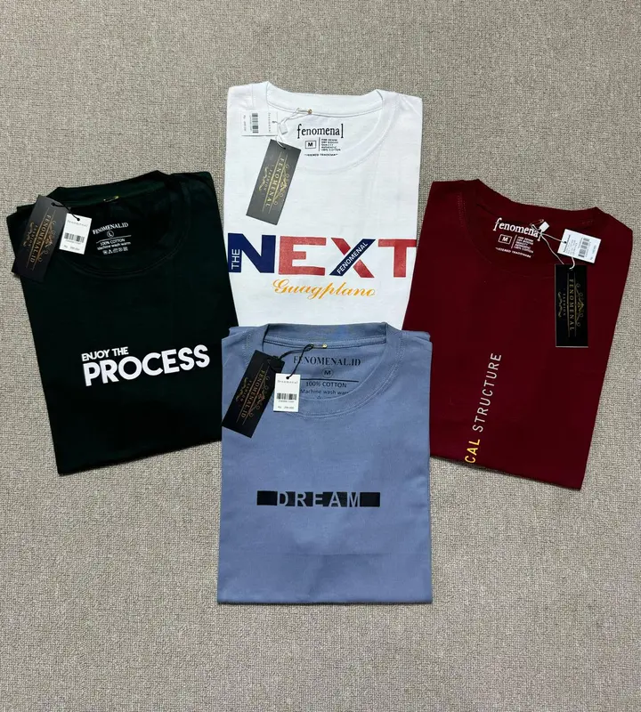 PAKET 3PCS KAOS DISTRO MOTIF SIMPEL BAHAN KATUN COMBED 28S 5