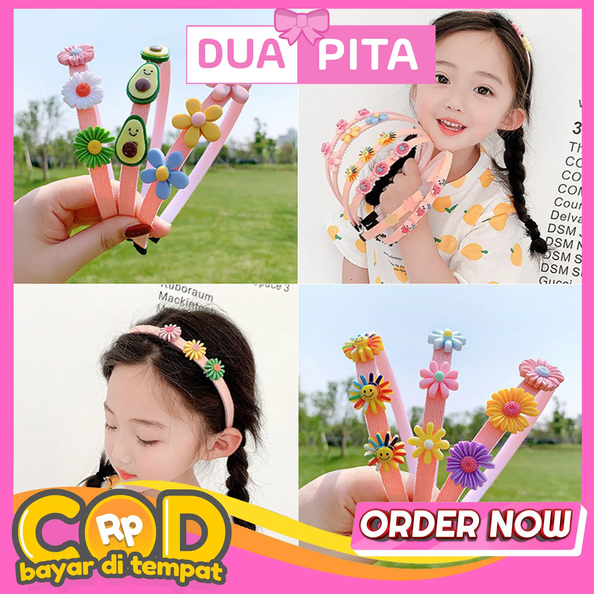 DP23 Bando Anak Perempuan Bando Bayi Aksesoris Rambut Anak Bahan Plastik Fashion