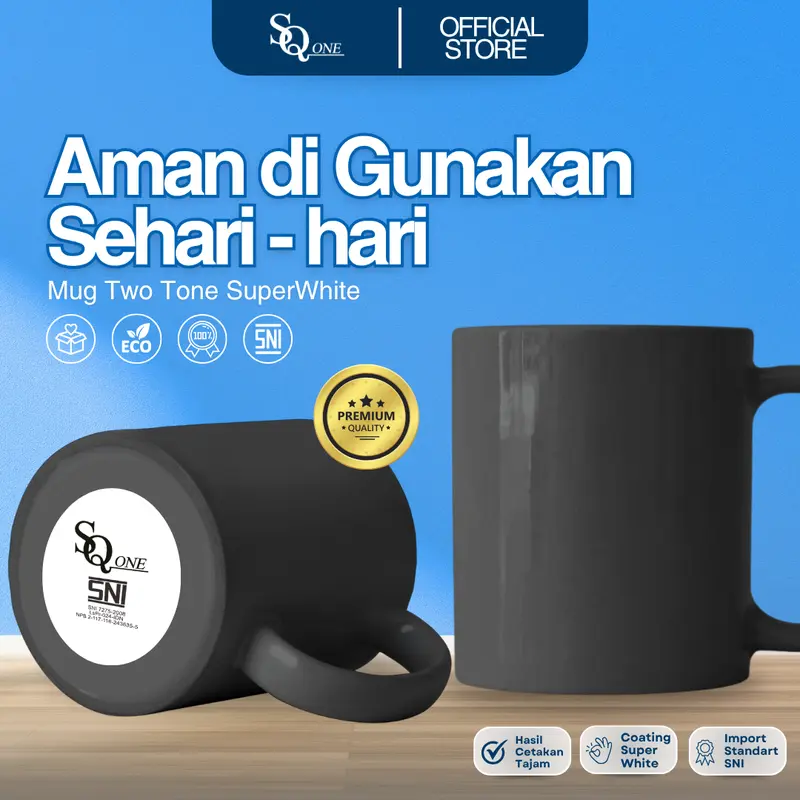 MUG SQONE - MUG BUNGLON BERUBAH WARNA SAAT TERKENA AIR PANAS BISA CUSTOM DESIGN UNTUK SOUVENIR  Kitchenware 4