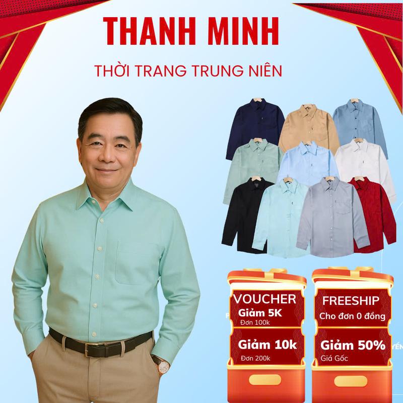 Áo Sơ Mi nam trung niên trơn túi dài tay vải lụa cao cấp Tomen bảng màu đa dạng phù hợp lứa tuổi sang trọng và thanh lịch.