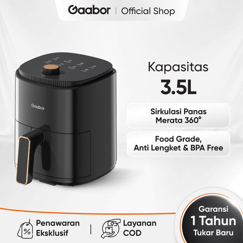 Gaabor Air Fryer 3.5L Mesin Penggorengan Tanpa Minyak Low Watt Multifungsi Serbaguna / AF-35M02A 1