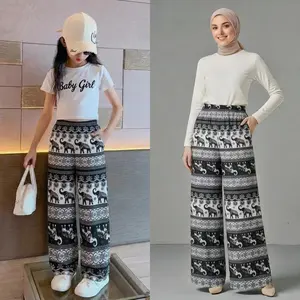Celana Kulot Wanita Dewasa Dan Remaja Motif Gajah Bebas Pilih | Celana Katun Hommy Motif Kekinian