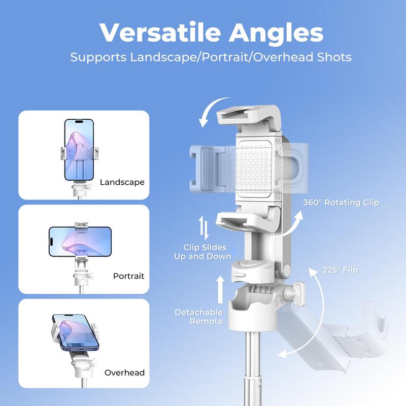 Product Introduction of 3-in-1 Magnetic Phone Grip，Magsafe phoneholder，Wonew Palm-Size Selfie Stick/Tripod，travel selfie portable，with Bluetooth remote， 22