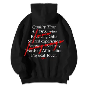 [Aesthetic Version] Hoodie Love Language Cotton Fleece Unisex
