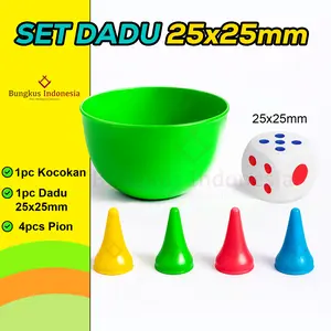 Set Pion (1 Dadu + 4 Pion + 1 Kocokan dadu)