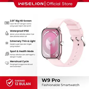 WISELION W9 Pro Fashionable Smartwatch - Women Health Monitoring & Sport Analyse - Water proof Jam Layar