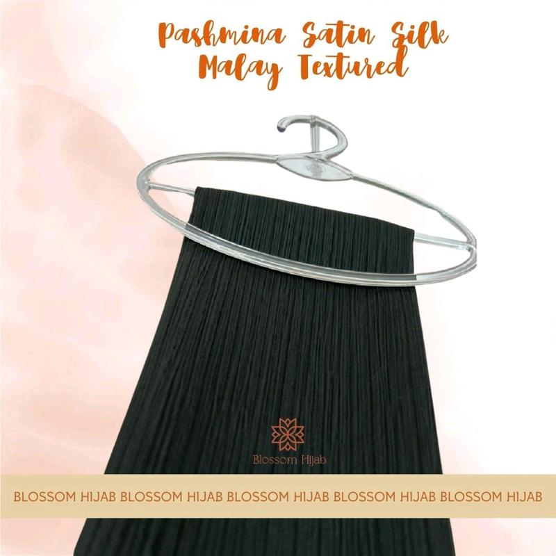 BLOSSOM HIJAB PASHMINA SATIN SILK MALAY TEXTURED 2