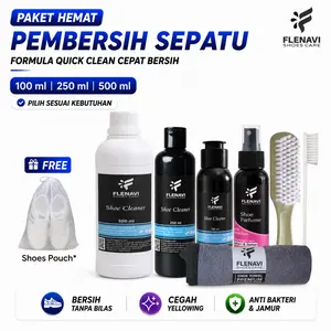Flenavi Paket Pembersih Sepatu Putih dan Warna - Shoe Cleaner Deep Clean Sabun Sepatu Anti Yellowing