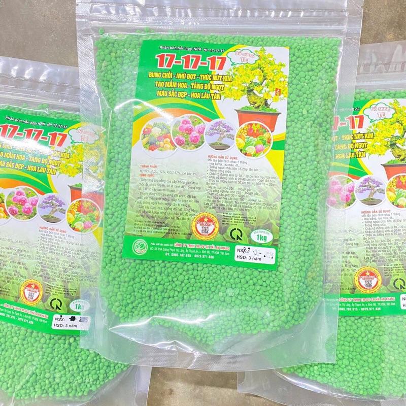 Combo 3 kg phân bón 17.17.17te tạo nụ cây hoa mai vàng phân  bón  npk