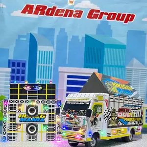 Miniatur truk sound horeg free memory card/suport bluethoot mainan anak viral Lampu