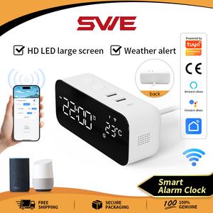 ซ็อกเก็ตอัจฉริยะ WiFi, SWE, พร้อมนาฬิกาปลุก, การชาร์จอย่างรวดเร็ว PD, ปลั๊ก USB, สวิตช์รีโมทคอนโทรลมัลติฟังก์ชั่น, เหมาะสำหรับเดสก์ท็อป, [คำแนะนำ TUYA] ปลั๊กไฟมาตรฐานแท้  มอก