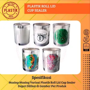 Plastik Roll Lid Cup Sealer Press / Seal Cup Motif Kartun Buah Drink Labubu Polos Daun Teh / Tutup Segel Gelas Minum / Tutup Minuman Vacuum