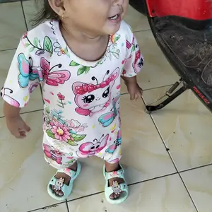 Setelan Anak Perempuan Nouva Nouve Motif Lucu (KODE N = PENDEK, KODE NV= PANJANG)