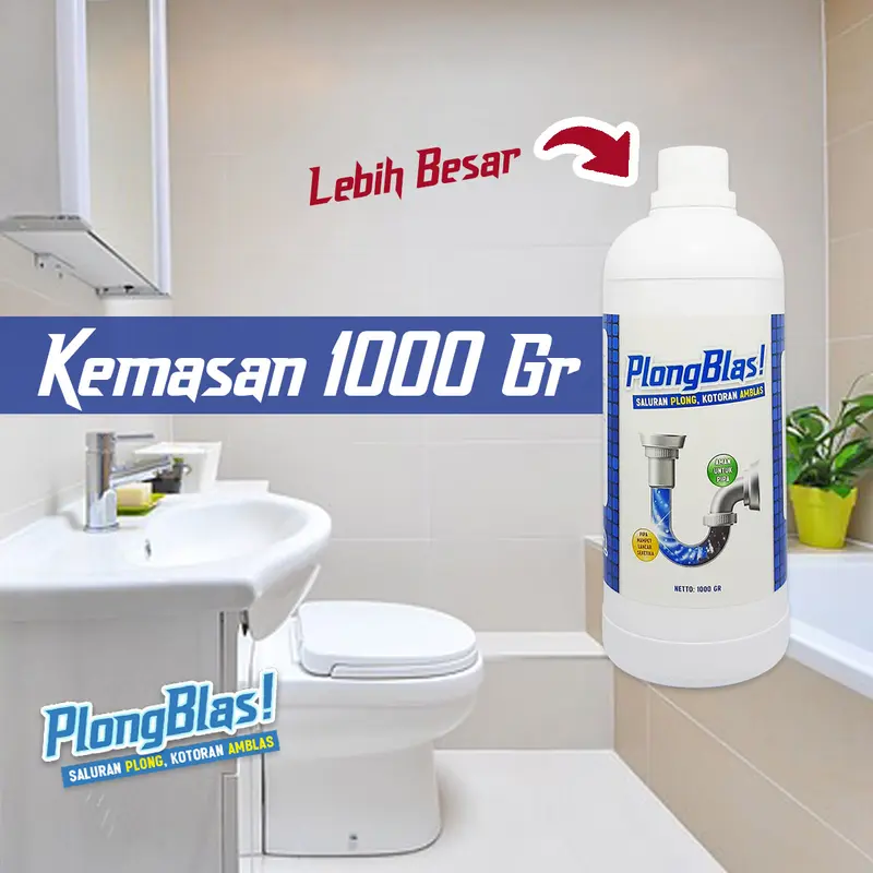 PlongBlas! Anti Sumbat 1 KG untuk Saluran Mampet & WC Mampet 4