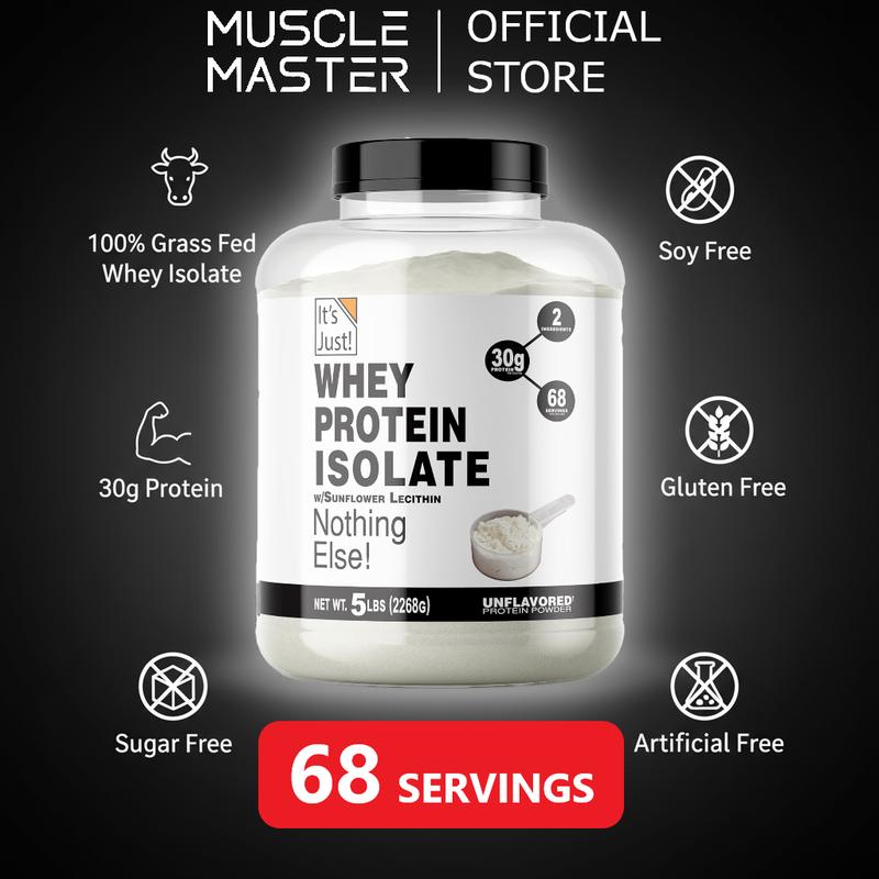 TẶNG SHAKER Bột Whey Tinh Khiết IT'S JUST Whey Protein Isolate 2.3kg 5lbs