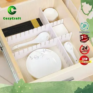 CozyCraft - Separator Untuk Penyimpanan Barang Kosmetik Pakaian Alat Tulis Bumbu Dapur Sekat Pembagi Sekat Laci Sekat Pembagi Drawer Kebutuhan Rumah Tangga Serbaguna