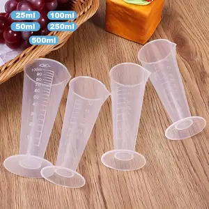 Gelas Takar Ukur Plastik 25ml 50ml 100ml 250ml 500ml Model V Takaran Parfum Measuring Cup Serbaguna Kitchenware