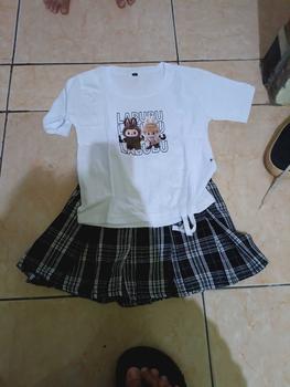 Product Review of (Exclusive Live Madina Putri)Setelan Rok Rempel Rok korean anak perempuan 8bulan-7tahun Katun Cewek Parsel from u**1 0