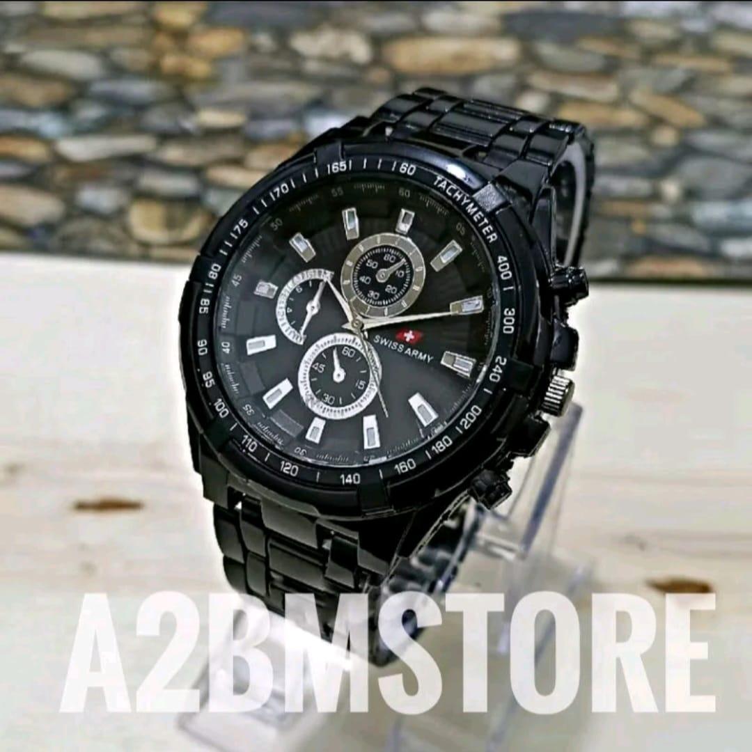 Jam Tangan Pria Rantai Besi Stainless Asli Analog Casual Mewah Elegan Termurah Bonus Baterai Cadangan & Box Watches