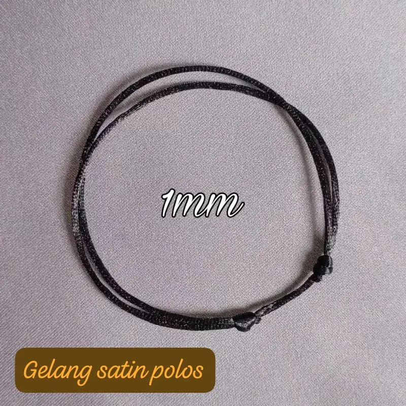 Paket Hemat Gelang Couple Viral/ Gelang Hitam Polos / Gelang Tali Satin Korea Waterproof 1mm