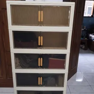 [COD 24h shipping] Tidy Tribe 50cm/60cm/70cm/80cm Lemari Penyimpanan Plastik/lemari pakaian aesthetic/lemari lipat/lemari portable/Tempat Baju/lemari mainan anak penyimpanan/Lemari penyimpanan dengan roda/Putih/Transparan Hitam/Campuran