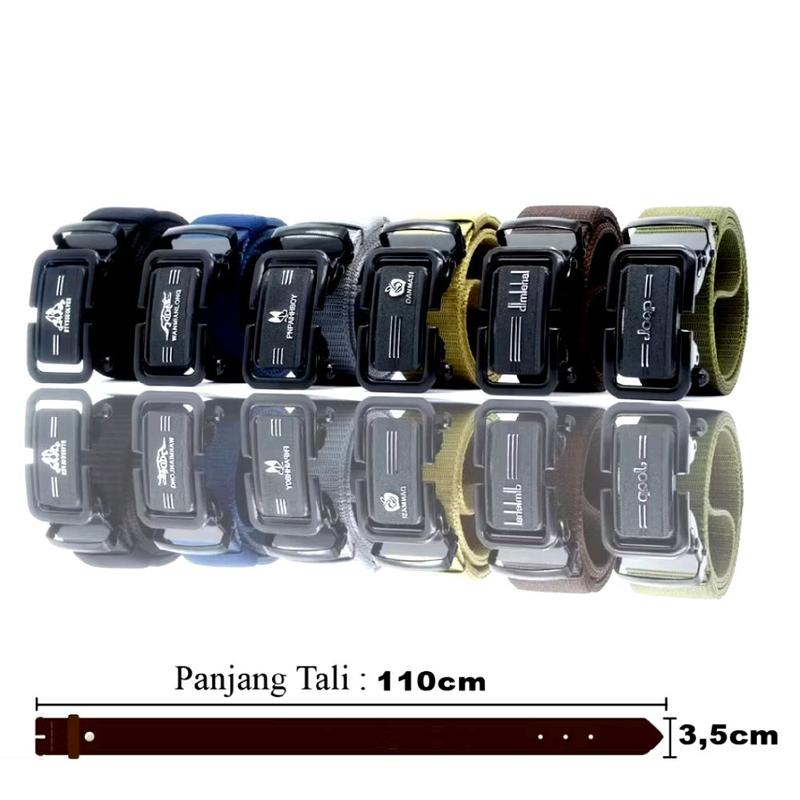 Ikat Pinggang Pria Nylon Canvas Trendy fashion Gesper Besi || G - 009 1