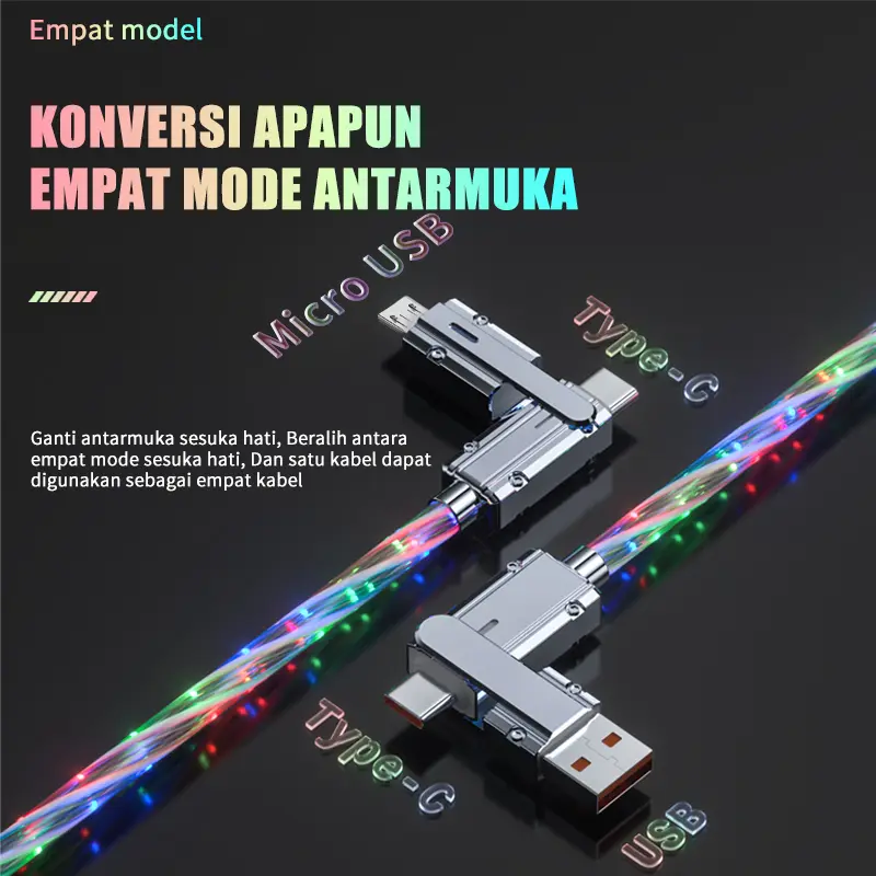 ZHIKE Kabel Data PD Fast Charging Type C to Type C Untuk Type C to iOS Lightning Adaptor 240W 35W 180° Rotate 1.5M Zinc Alloy Silicone USB Adapter Pengisian Cepat Cable Charger Adapter Untuk iP Android Realme XIAOMI Samsung 1