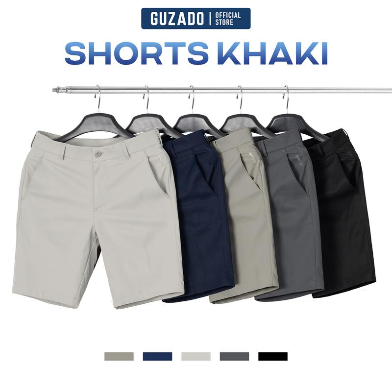 Quần Short Khaki Nam GUZADO 6 Màu Trẻ Trung Form Regular Fit Thoải Mái Vận Động GSR16