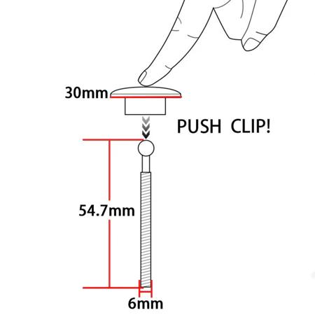 Product Introduction of 30mm Quick Release Hood Lock Clip Push Button Car Bumper Latch Kit 9