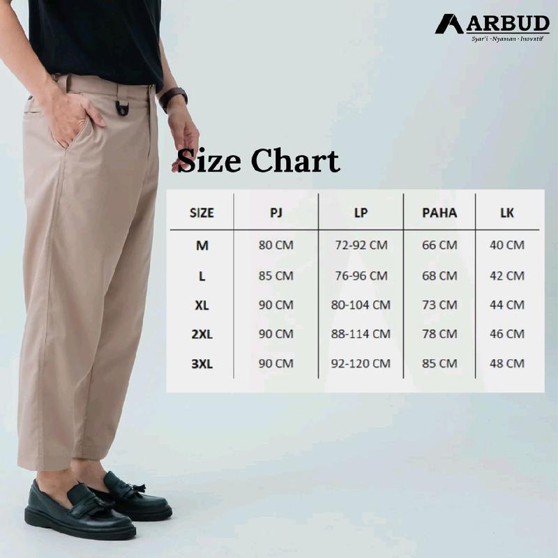 ARBUD Sirwal Kantor Celana Pria Formal Panjang Casual  Harian  Karet 6