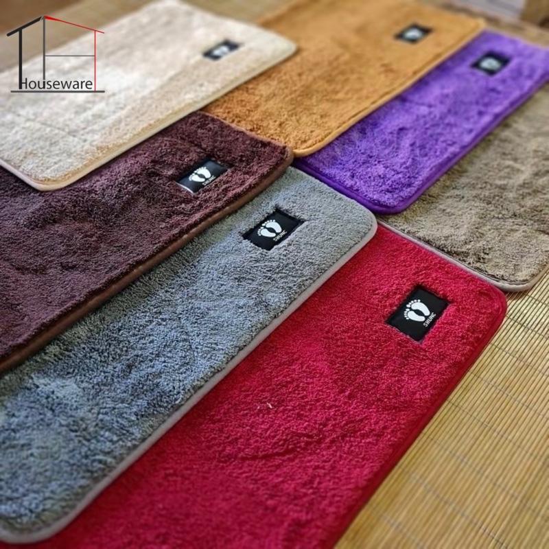 Combo 5 Tấm Thảm Lau Chân Nỉ Thấm Nước Tốt Đế Lót Cao Su Chống Trơn Trượt Kt 40x60cm