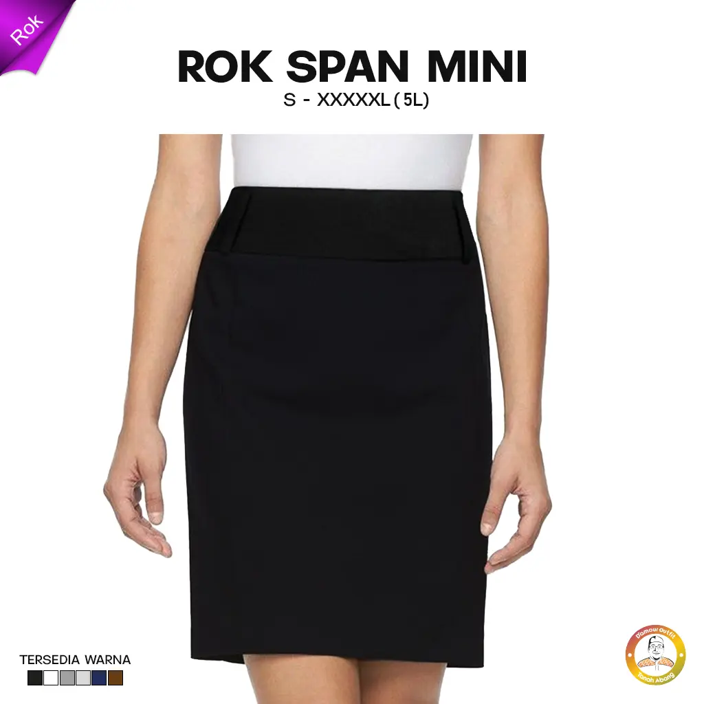 Rok Span Pendek Wanita Formal Androk Pakaian Kantoran Mini Skirt Perempuan Kantor Polos Bawahan  Kerja Cewek Dewasa Anak High Waist Panjang Korean Style Jumbo Big Size Long Premium Seragam Remaja Nyaman Hitam Navy Putih Abu Casual Semi Coklat Biru Santai