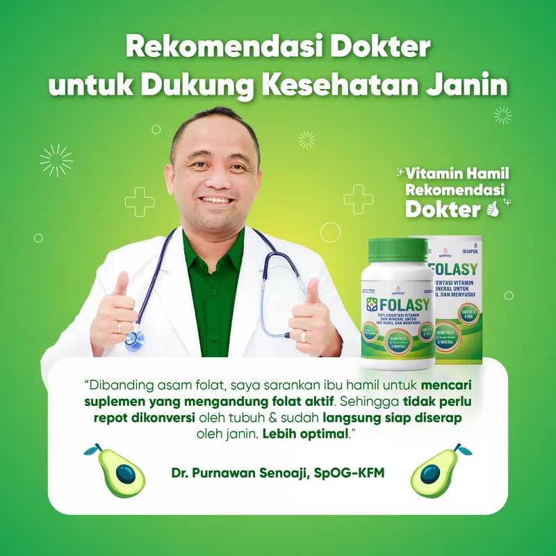 FOLASY [FOLAT AKTIF] [FREE ONGKIR}Lengkap Dengan 20 Nutrisi Esensial Bumil Kalsium, Magnesium, DHA, Omega 3, Vitamin A-K 4