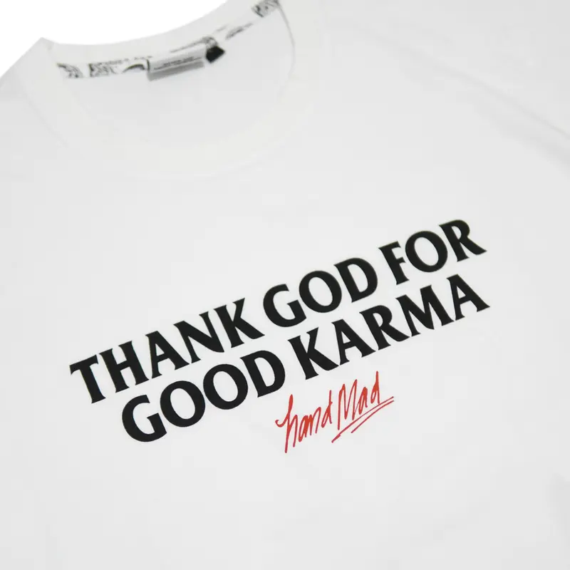 HANDMAD - TS THANKGOD 2 WHT White Men T-shirt 32s 1