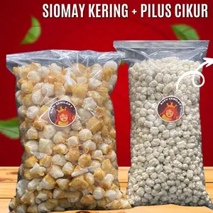 Pilus cikur 500g + siomay mini 500g buat cemilan dan bikin seblak di rumah langsung dari pabrik Food Kerupuk Makanan Pedas Snack⅞