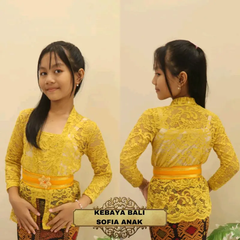 Kebaya Bali Anak Bahan Sofia Usia 4-11 Tahun 0