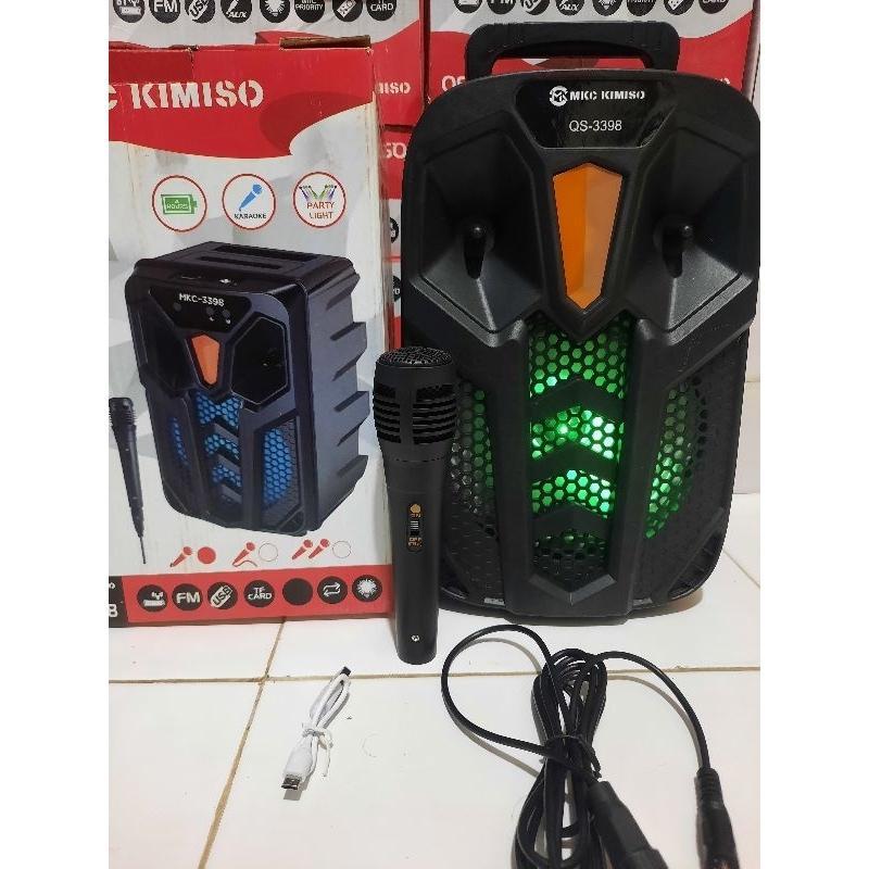 COD SPEAKER WIRELESS KIMISO QS 3398 SPEAKER KAROKE 6,8 INCH FULL BASS Bluetooth 7