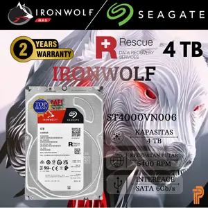 Seagate IronWolf 4TB ST4000VN006 3.5" SATA 5400RPM Garansi 3 Tahun MFI Indonesia